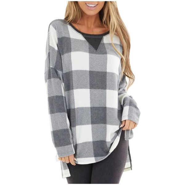 blouse women casual plaid print patchwork o neck shirt vintage loose long sleeve pullover undefined oversized blusas women's blouses &, White
blouse women casual plaid print patchwork o neck shirt vintage loose long sleeve pullover undefined oversized blusas women's blouses &, White