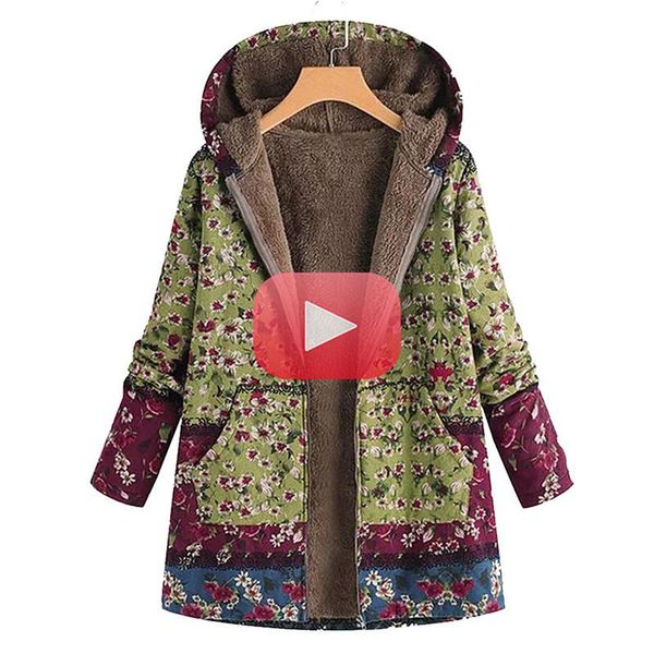 women's wool & blends 2021 autumn winter women warm coats vintage plus size casual printed hooded outwear fashion long sleeve zipper ja, Black
women's wool & blends 2021 autumn winter women warm coats vintage plus size casual printed hooded outwear fashion long sleeve zipper ja, Black