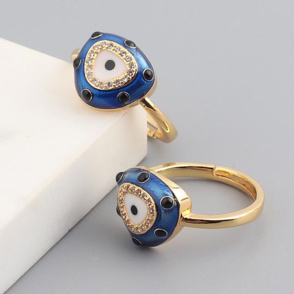 cluster rings 2021 arrival gold color ring copper wedding fashion turkey blue oil cz cute evil eye lucky for women girl wholesale, Golden;silver
cluster rings 2021 arrival gold color ring copper wedding fashion turkey blue oil cz cute evil eye lucky for women girl wholesale, Golden;silver