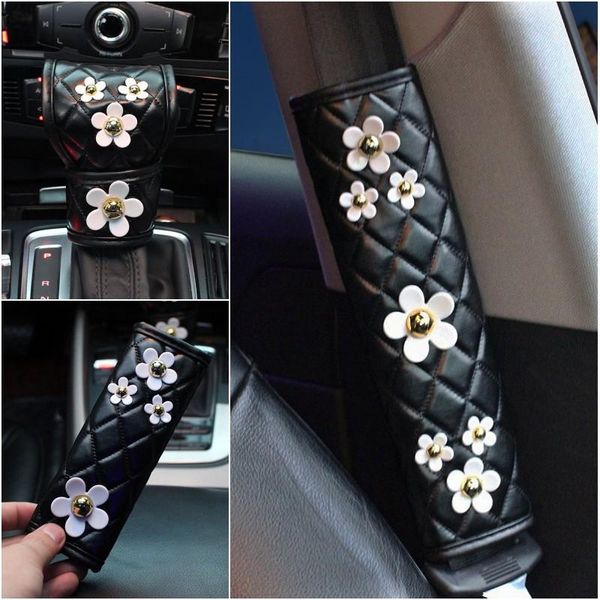 daisy flower auto seat belt cover leather handbrake gear shifter car shoulder pad styling girls accessories safety belts
daisy flower auto seat belt cover leather handbrake gear shifter car shoulder pad styling girls accessories safety belts