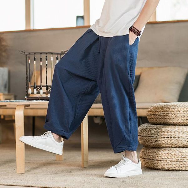 men's pants summer chinese style wide leg men breathable plus large size versatile cotton linen casual lantern capris, Black
men's pants summer chinese style wide leg men breathable plus large size versatile cotton linen casual lantern capris, Black