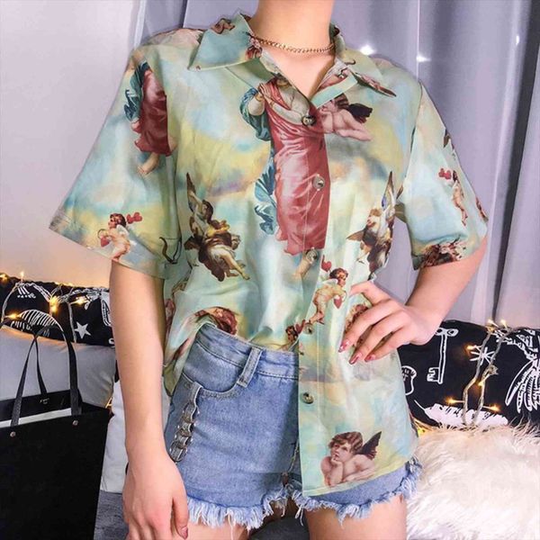 vintage aesthetic cupid angel women shirts print cardigan short sleeve summer graphic clothes, White
vintage aesthetic cupid angel women shirts print cardigan short sleeve summer graphic clothes, White