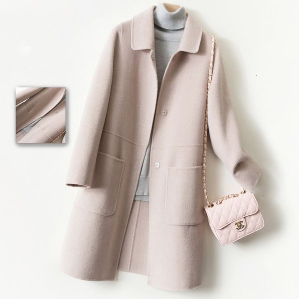 trend high-end water-print popular double-sided cashmere mid-autumn and winter women's eye-catching coat women designers clothe, Black
trend high-end water-print popular double-sided cashmere mid-autumn and winter women's eye-catching coat women designers clothe, Black