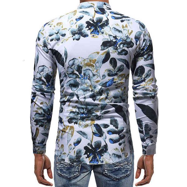 fashion long sleeve shirt male summer casual clothes floral shirts for men, White;black
fashion long sleeve shirt male summer casual clothes floral shirts for men, White;black