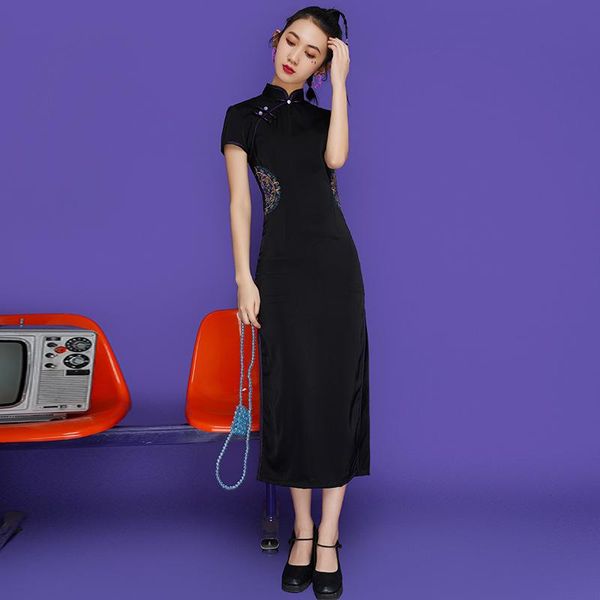 chinese style cheongsam dresses vintage women black bandage slit hem bodycon dress evening wear qipao fashion ethnic clothing, Red
chinese style cheongsam dresses vintage women black bandage slit hem bodycon dress evening wear qipao fashion ethnic clothing, Red