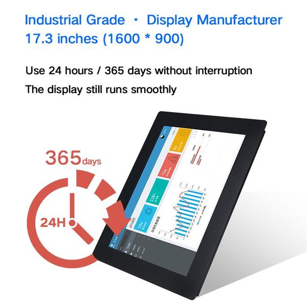 monitors 17.3" monitor industrial display lcd screen 1600*900 vga//dvi/usb resistance touch buckles mounting
monitors 17.3" monitor industrial display lcd screen 1600*900 vga//dvi/usb resistance touch buckles mounting