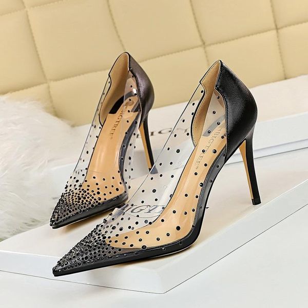 dress shoes transparent crystal red bottom high-heeled evening female summer gold, Black
dress shoes transparent crystal red bottom high-heeled evening female summer gold, Black