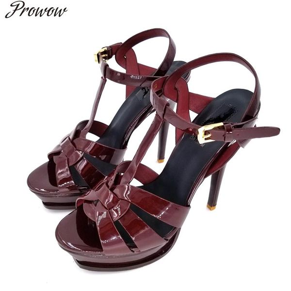 dress shoes prowow brand women's sandals genuine leather peep toe pumps fashion summer high heels for size 34-41, Black
dress shoes prowow brand women's sandals genuine leather peep toe pumps fashion summer high heels for size 34-41, Black