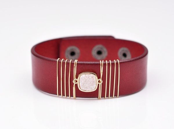 tennis diy handcraft leather bracelet red fashion natural cool turquoise cuff wristband unisex, Golden;silver
tennis diy handcraft leather bracelet red fashion natural cool turquoise cuff wristband unisex, Golden;silver
