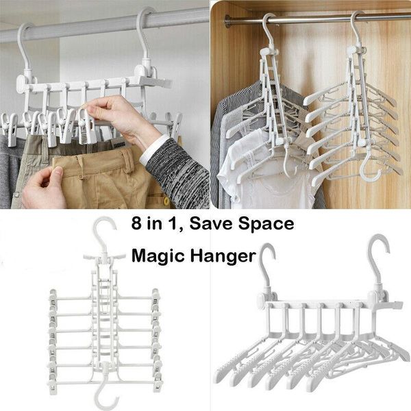 hangers & racks 8-in-1 universal magic space saving hanger clothing rack closet hook organizer
hangers & racks 8-in-1 universal magic space saving hanger clothing rack closet hook organizer
