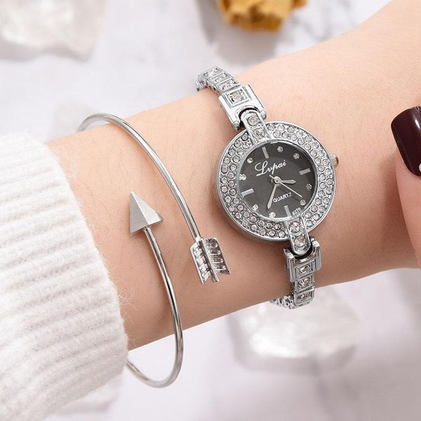 wristwatches women's wristwatch quartz watch bracelet set with alloy band arrow decor open cuff lxh, Slivery;brown
wristwatches women's wristwatch quartz watch bracelet set with alloy band arrow decor open cuff lxh, Slivery;brown