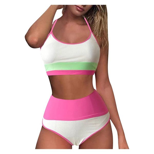 women's swimwear women vintage swimsuit bikini two piece retro halter ruched high waist print set bikinis 2021 mujer bañadores, White;black
women's swimwear women vintage swimsuit bikini two piece retro halter ruched high waist print set bikinis 2021 mujer bañadores, White;black
