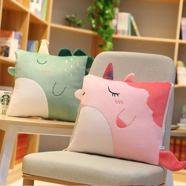 foldable animals cartoon pillow plush cushion with quilt unicorn crocodile dinosaur chick white pink office nap decor 35*38cm
foldable animals cartoon pillow plush cushion with quilt unicorn crocodile dinosaur chick white pink office nap decor 35*38cm