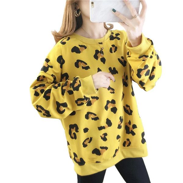 women's hoodies & sweatshirts spring and autumn women korean small fresh college style loose thin leopard long sleeve, Black
women's hoodies & sweatshirts spring and autumn women korean small fresh college style loose thin leopard long sleeve, Black