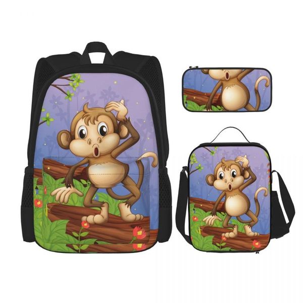 backpack 3pcs school set monkey playing garden bag casual student backpacks bags for teenagers boys girls
backpack 3pcs school set monkey playing garden bag casual student backpacks bags for teenagers boys girls
