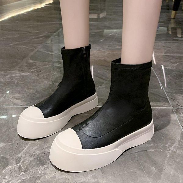 boots chunky ankle women platform winter shoes pu leather thick sole round toe 2021 woman booties zapatos mujer, Black
boots chunky ankle women platform winter shoes pu leather thick sole round toe 2021 woman booties zapatos mujer, Black