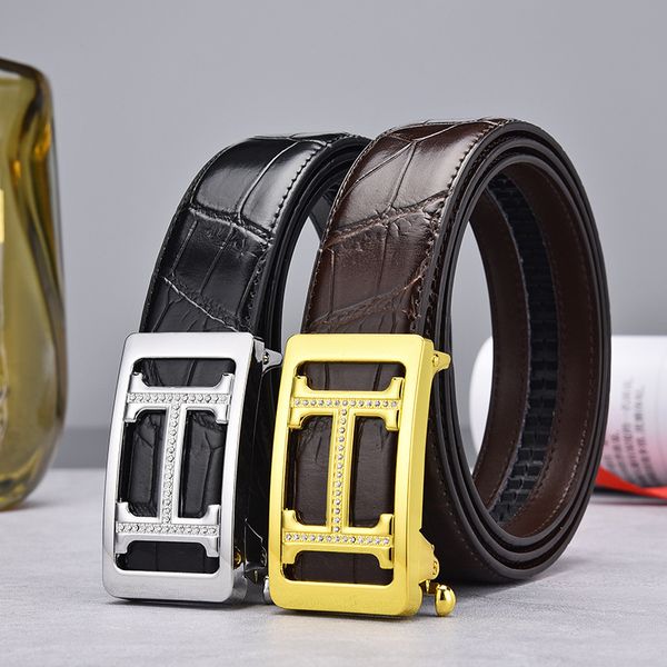crocodile belly pattern men's fashion trend cow leather belt alloy automatic buckle business casual pants, Black;brown
crocodile belly pattern men's fashion trend cow leather belt alloy automatic buckle business casual pants, Black;brown
