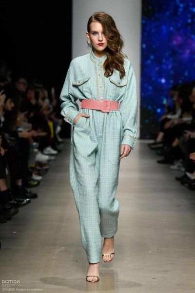 women's jumpsuits & rompers europe station 2021 spring and the united states big brand stand collar long sleeve small fragrance ladies, Black;white
women's jumpsuits & rompers europe station 2021 spring and the united states big brand stand collar long sleeve small fragrance ladies, Black;white