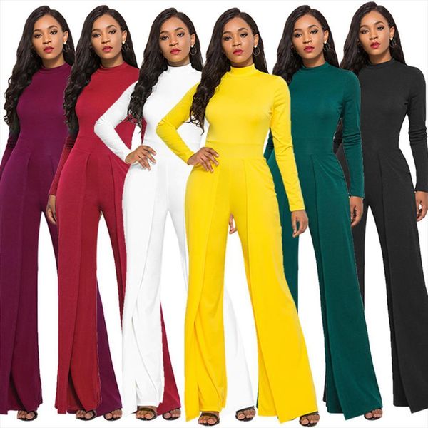 one piece solid stand collar womens romper long sleeve wide leg for women fashion club outfits 7 colors, Black;white
one piece solid stand collar womens romper long sleeve wide leg for women fashion club outfits 7 colors, Black;white