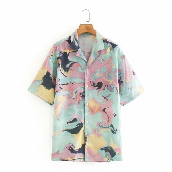 women's blouses & shirts 2021 spring summer flow watercolor print blue green shirt goth zaraing sheining zanzeaing women blouse lkd9640, White
women's blouses & shirts 2021 spring summer flow watercolor print blue green shirt goth zaraing sheining zanzeaing women blouse lkd9640, White