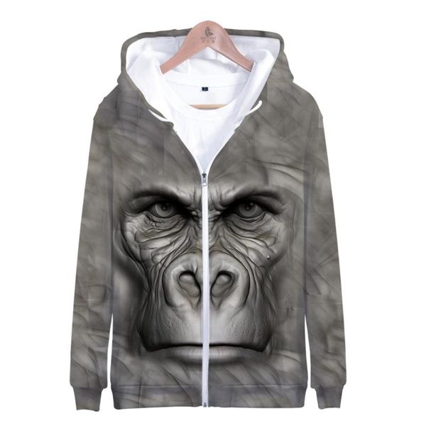 men's hoodies & sweatshirts trendy animal gorilla 3d printed zipper boys/girls youthful adult/child long sleeve jackets coats, Black
men's hoodies & sweatshirts trendy animal gorilla 3d printed zipper boys/girls youthful adult/child long sleeve jackets coats, Black
