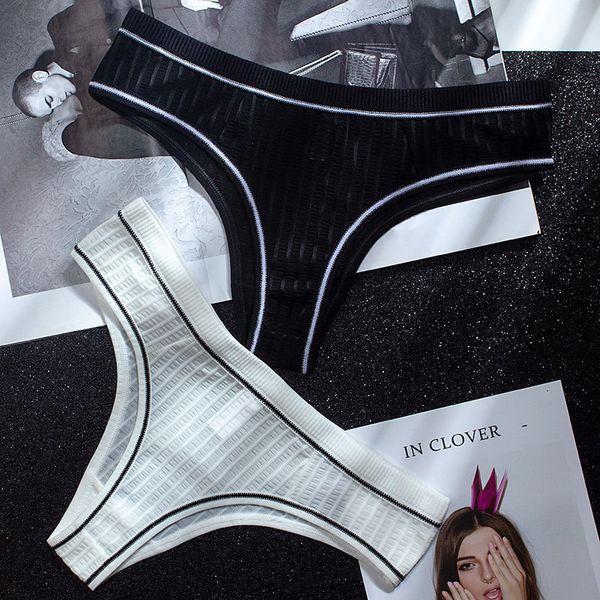 underwear pantiesstyle fun g strings lingerie contrast color mesh low waist traceless women's briefs thong, Black;white
underwear pantiesstyle fun g strings lingerie contrast color mesh low waist traceless women's briefs thong, Black;white