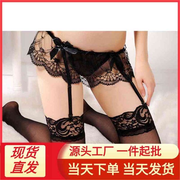 lotus lace garter women's fun set three point underwear stockings, Black;white
lotus lace garter women's fun set three point underwear stockings, Black;white