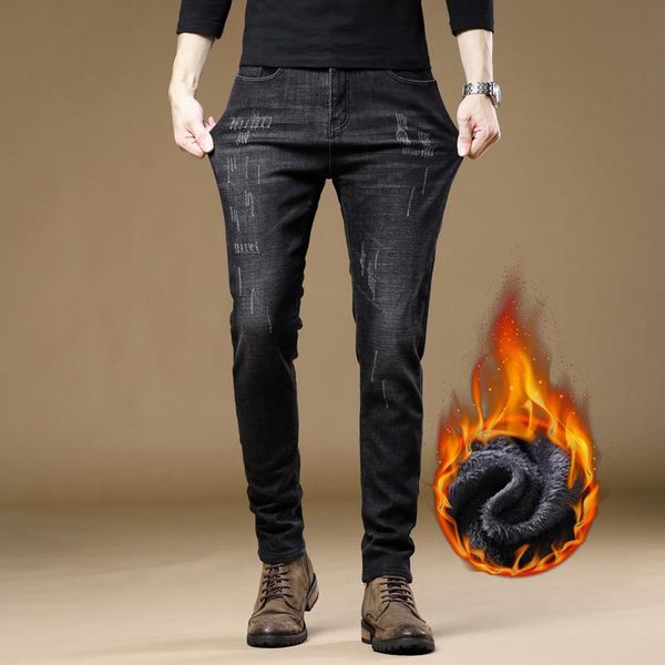 men's jeans brand winter fleece thick warm slim men skinny cotton casual stretch denim pants blue black trousers male
men's jeans brand winter fleece thick warm slim men skinny cotton casual stretch denim pants blue black trousers male