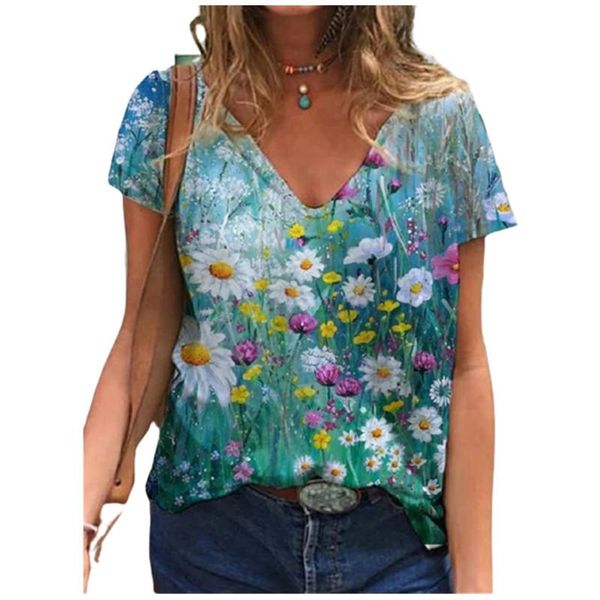 women's t-shirt 3xl casual summer t shirt women 2021 short sleeve v-neck loose oversized streetwear ladies floral printed tee clothes, White
women's t-shirt 3xl casual summer t shirt women 2021 short sleeve v-neck loose oversized streetwear ladies floral printed tee clothes, White