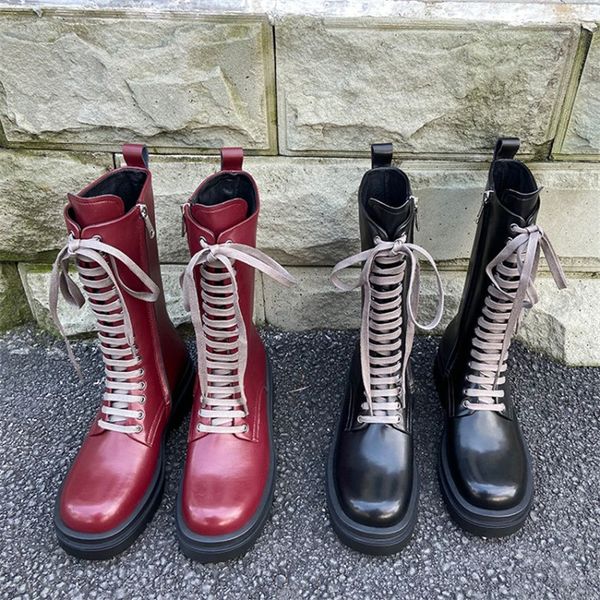 winter women boots with zipper lace up round toe chunky heel platform boots cow leather comfortable and versatile medium boots 210507, Black
winter women boots with zipper lace up round toe chunky heel platform boots cow leather comfortable and versatile medium boots 210507, Black