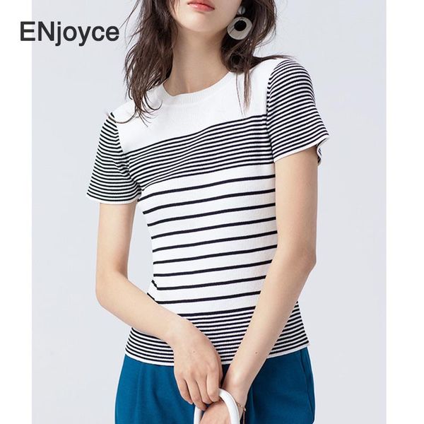 women's t-shirt vintage striped white knitted women korean fashion silm fit casual short sleeve clothes thin sweater cropped summer
women's t-shirt vintage striped white knitted women korean fashion silm fit casual short sleeve clothes thin sweater cropped summer