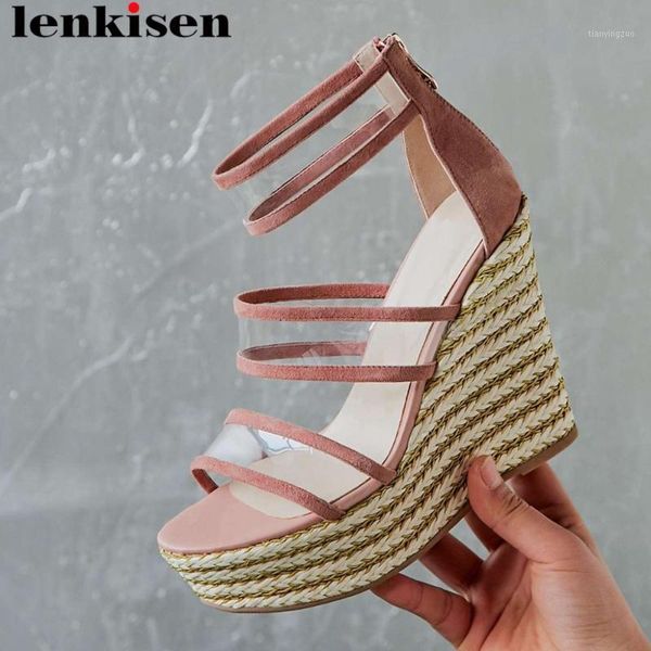 lenkisen european designer wedges waterproof vintage straw decoration metal zipper peep round toe fashion pvc sandals l551, Black
lenkisen european designer wedges waterproof vintage straw decoration metal zipper peep round toe fashion pvc sandals l551, Black