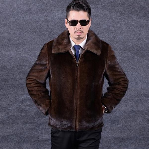 men's fur & faux fashion mens coats thick warm outerwear turn-down collar winter coat jackets smart casual mink fw758, Black
men's fur & faux fashion mens coats thick warm outerwear turn-down collar winter coat jackets smart casual mink fw758, Black