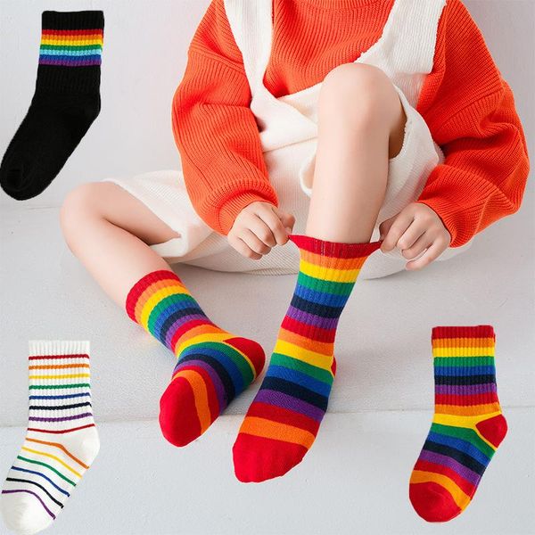 autumn winter children's socks ins trend rainbow striped tube boys and girls baby cotton sock wholesale clothes accessrios, Pink;yellow
autumn winter children's socks ins trend rainbow striped tube boys and girls baby cotton sock wholesale clothes accessrios, Pink;yellow