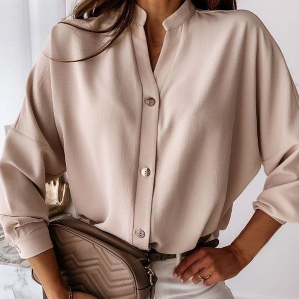 women spring solid long sleeve office shirts chiffon blouses buttons casual korean fashion v-neck elegant ladies blusas women's &, White
women spring solid long sleeve office shirts chiffon blouses buttons casual korean fashion v-neck elegant ladies blusas women's &, White