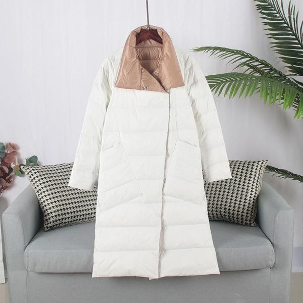 women's down & parkas double use winter jacket women double-sided wear white duck slim large size fashion coat 2021, Black
women's down & parkas double use winter jacket women double-sided wear white duck slim large size fashion coat 2021, Black