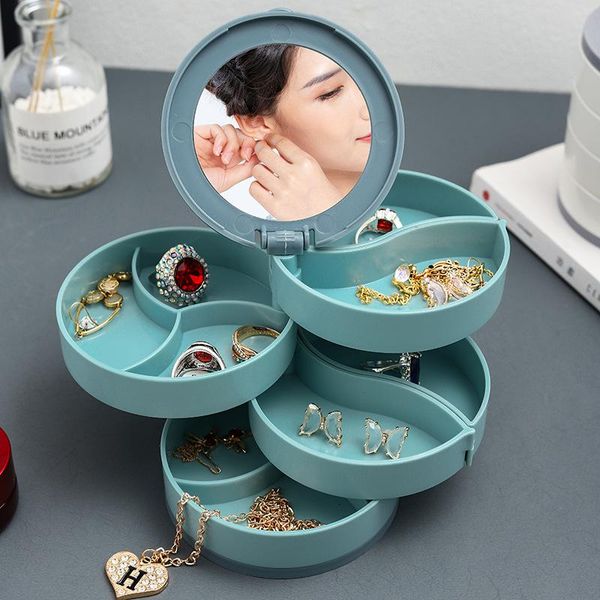 jewelry pouches, bags multilayer rotating storage box plastic stand earrings ring cosmetics beauty container organizer with mirror, Pink;blue
jewelry pouches, bags multilayer rotating storage box plastic stand earrings ring cosmetics beauty container organizer with mirror, Pink;blue