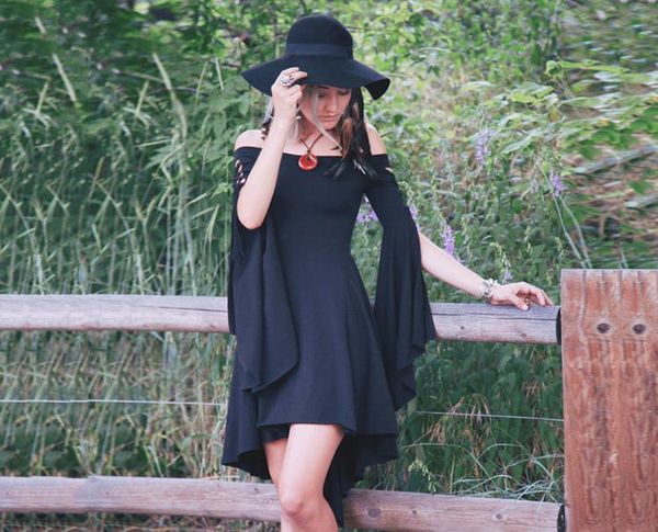 casual dresses 2021 women's evening slash neck asymmetrical flare sleeve mini dress vestido de festa, Black;gray
casual dresses 2021 women's evening slash neck asymmetrical flare sleeve mini dress vestido de festa, Black;gray