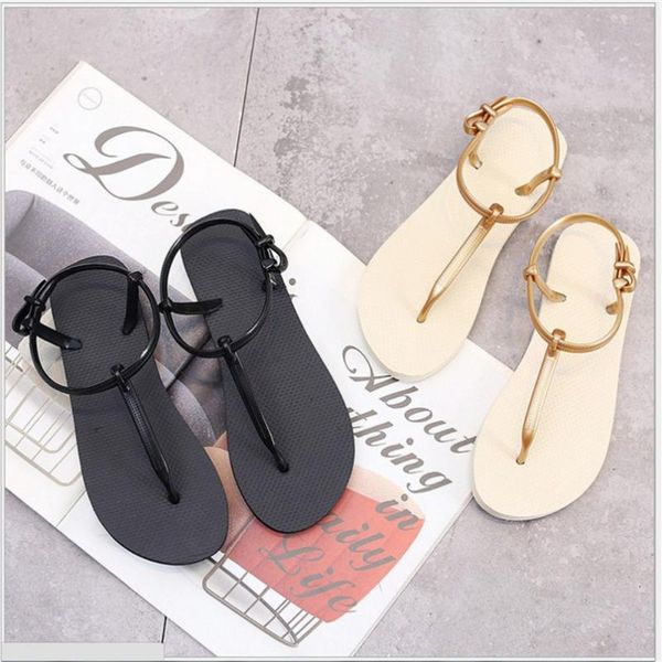 ladies sandals summer flat women simple bright color buckle studded beach shoes plus size open toe, Black
ladies sandals summer flat women simple bright color buckle studded beach shoes plus size open toe, Black
