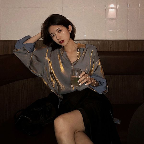 deeptown vintage womens shirts 2021 elegant women blouses korean fashion button up shirt solid loose long sleeve shirts ladies, White
deeptown vintage womens shirts 2021 elegant women blouses korean fashion button up shirt solid loose long sleeve shirts ladies, White