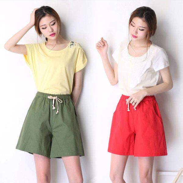 women's shorts candy colors women casual loose lace up summer style leisure outside street for female mid waist plus size, White;black
women's shorts candy colors women casual loose lace up summer style leisure outside street for female mid waist plus size, White;black