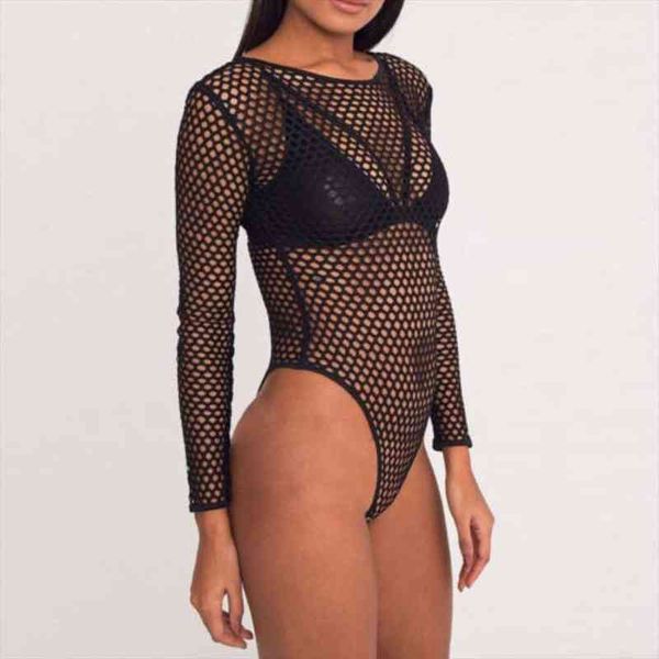 women mesh sheer slim bodysuit solid color hollow-out backless long sleeve bodysuit ladies summer fashion clothes, Black;white
women mesh sheer slim bodysuit solid color hollow-out backless long sleeve bodysuit ladies summer fashion clothes, Black;white