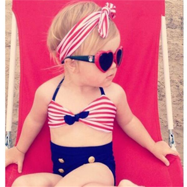 Bikini Children's girl split Princess Baby stripe cute black and white girls' swimsuit, White;black
Bikini Children's girl split Princess Baby stripe cute black and white girls' swimsuit, White;black
