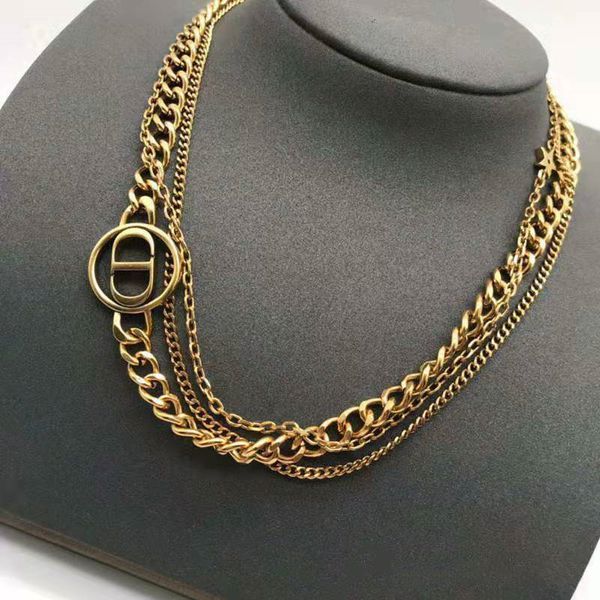 design jewelry fashion new letter necklace bracelet feminine temperament bronze gilded three-layer necklace p39m, Silver
design jewelry fashion new letter necklace bracelet feminine temperament bronze gilded three-layer necklace p39m, Silver