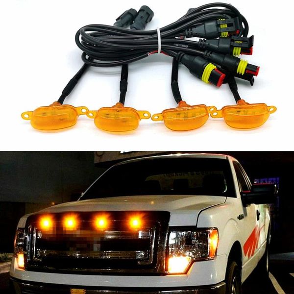 krator 4pcs amber car front bumper hood grille led light raptor style grill lamps bulbs 12v 24v waterproof for suv pickup interior&external
krator 4pcs amber car front bumper hood grille led light raptor style grill lamps bulbs 12v 24v waterproof for suv pickup interior&external