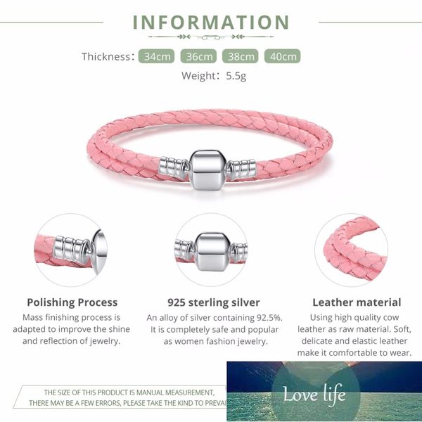 bamoer genuine long double pink black braided leather chain women bracelets with 925 sterling silver snake clasp pas908 factory price expert, Golden;silver
bamoer genuine long double pink black braided leather chain women bracelets with 925 sterling silver snake clasp pas908 factory price expert, Golden;silver