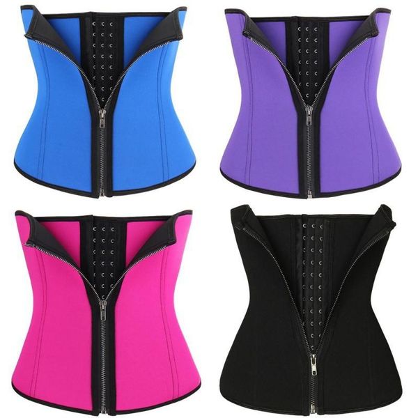 women's shapers zip up neoprene waist trainer corset hooks eyes bustier solid black blue purple pink korseunderbust gorset slimming cin, Black;white
women's shapers zip up neoprene waist trainer corset hooks eyes bustier solid black blue purple pink korseunderbust gorset slimming cin, Black;white