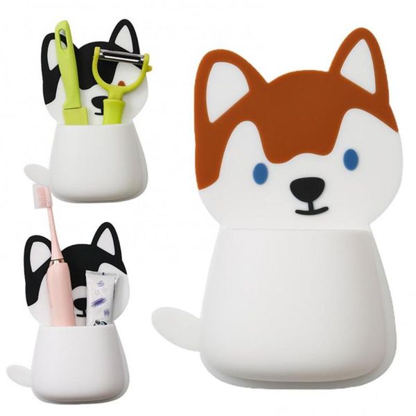toothbrush holders creative cute husky wall-mounted animal holder bathroom storage rack
toothbrush holders creative cute husky wall-mounted animal holder bathroom storage rack