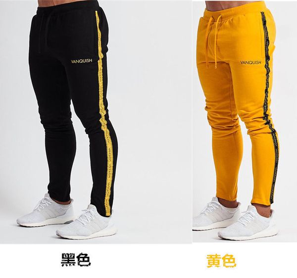 men's pants muscle boy brothers fitness spring suit slim sports running leisure, Black
men's pants muscle boy brothers fitness spring suit slim sports running leisure, Black