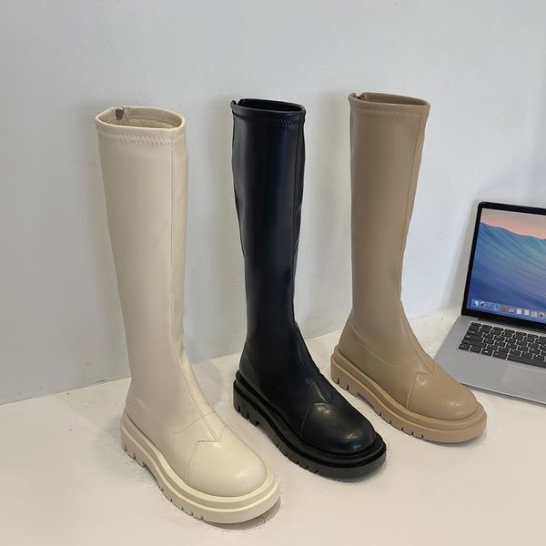 knee length autumn and winter 2021 long female knight thick soled versatile thin show high boots, Black
knee length autumn and winter 2021 long female knight thick soled versatile thin show high boots, Black